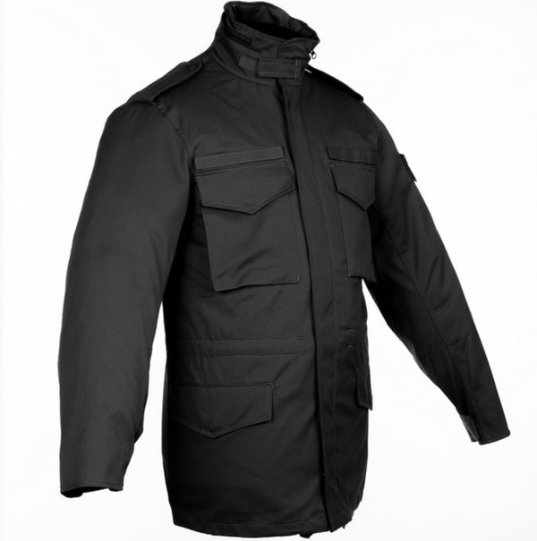 Brotherhood M65 Tactical Jacket, Black, Water-Resistant, Mid-Season
