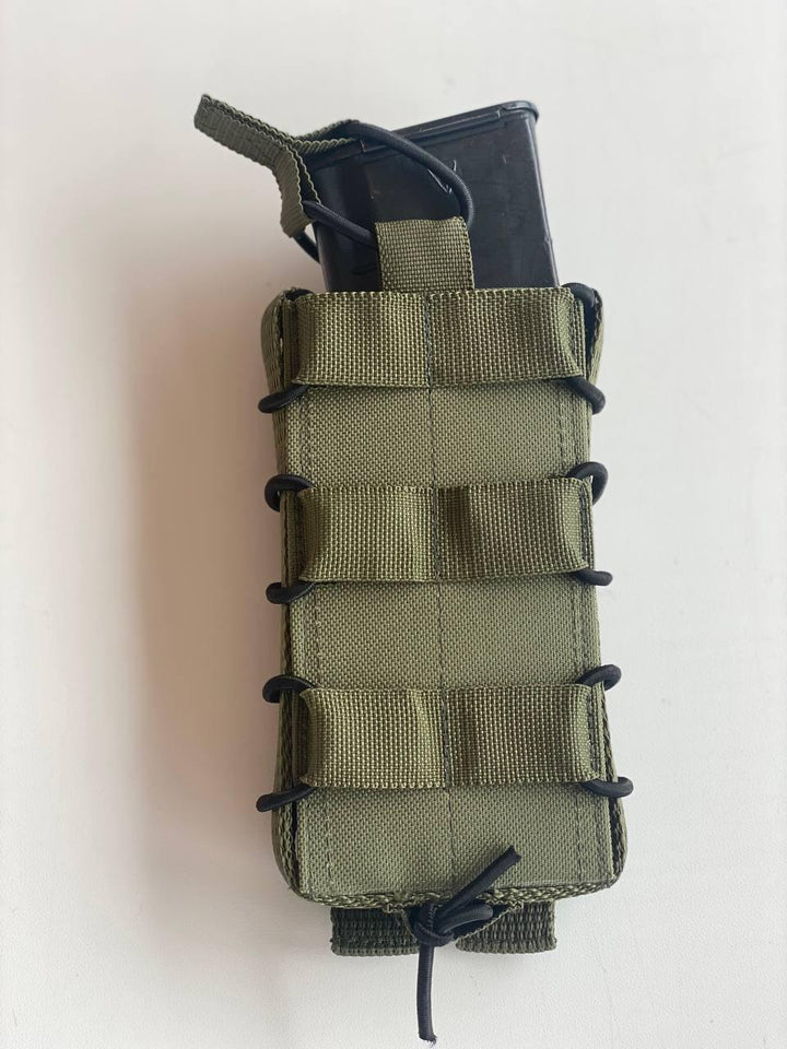 Single AK Mag Pouch with Buttons - Olive Drab