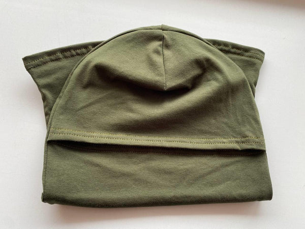 Knit Balaclava in Olive Color