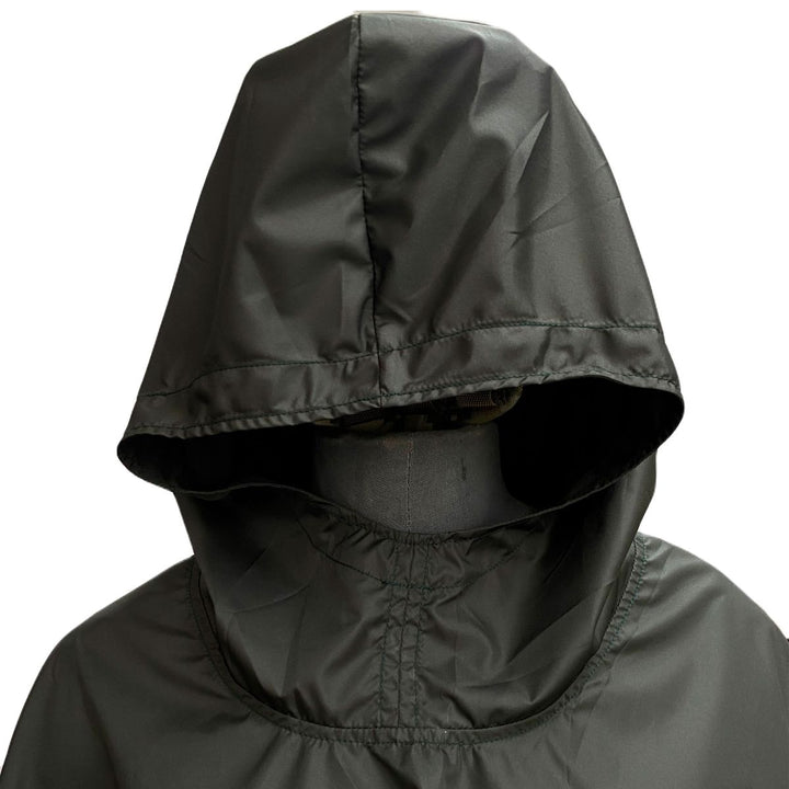 Green Poncho Raincoat with Carry Pouch