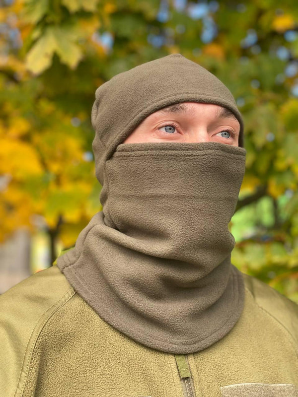 Multicam Fleece Balaclava in Olive and Black