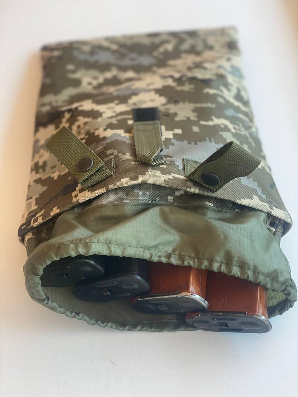 Multicam Olive Dump Pouch with Liner (Pixel Pattern)