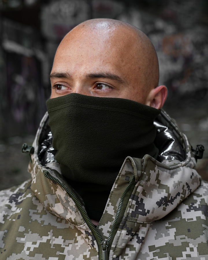 Olive Fleece Buff, One Size