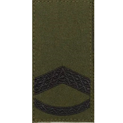 Olive Velcro Staff Sergeant Rank Insignia Patch