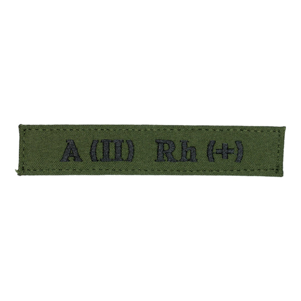 Blood Type Patch A (II) Rh (+) Olive Green
