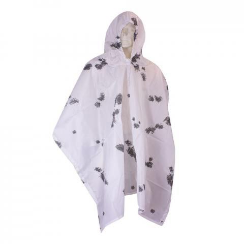White Camo Poncho Raincoat