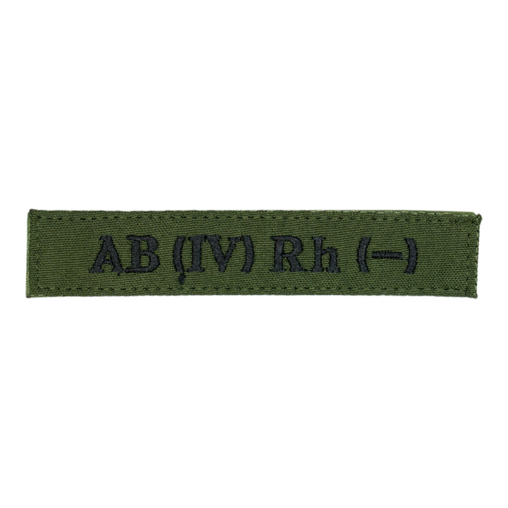 AB Blood Type Patch (IV) Rh (-) Olive Green