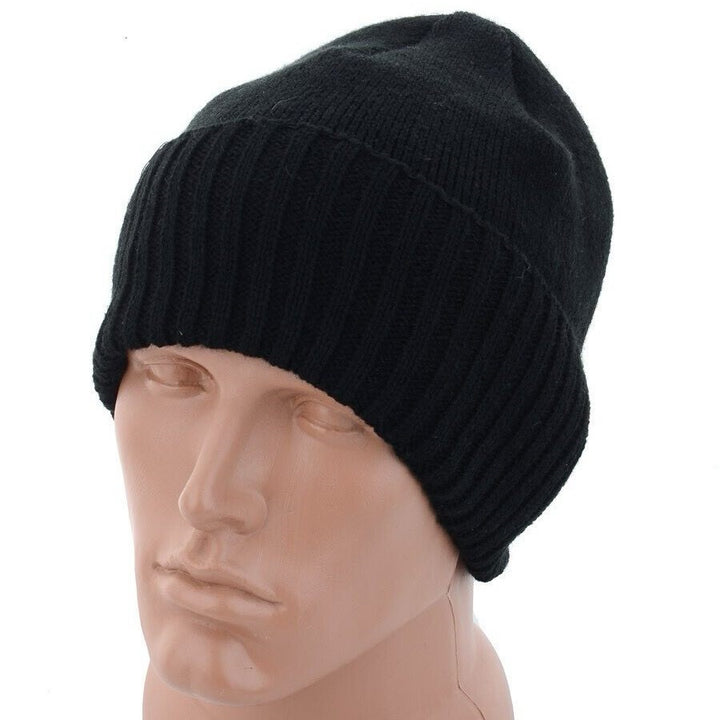 Comfort Black Fleece Knit Beanie