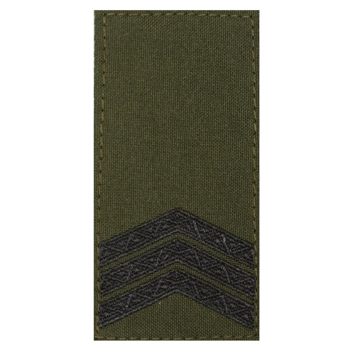Sergeant Rank Patch with Velcro, Olive Drab