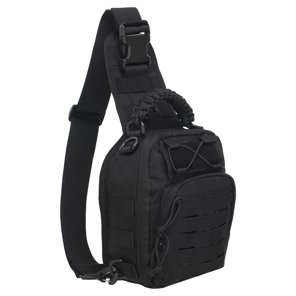 Silver Knight Paracord II Tactical Bag, 5L, Black Color
