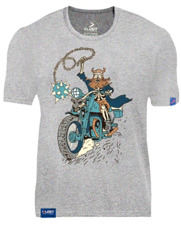 KLOST Viking Biker T-Shirt, Greymelange, 2XL
