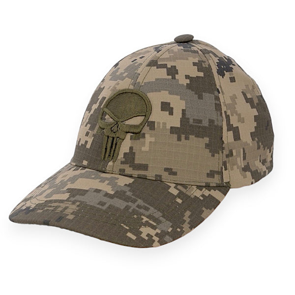 Ripstop Punisher Baseball Cap, MM14 Camo, One Size
