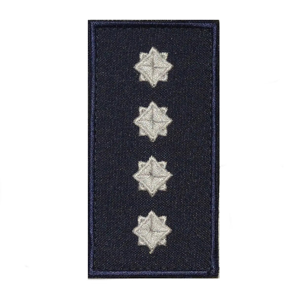 Dark Blue Velcro Captain Rank Insignia 3.9" x 2"