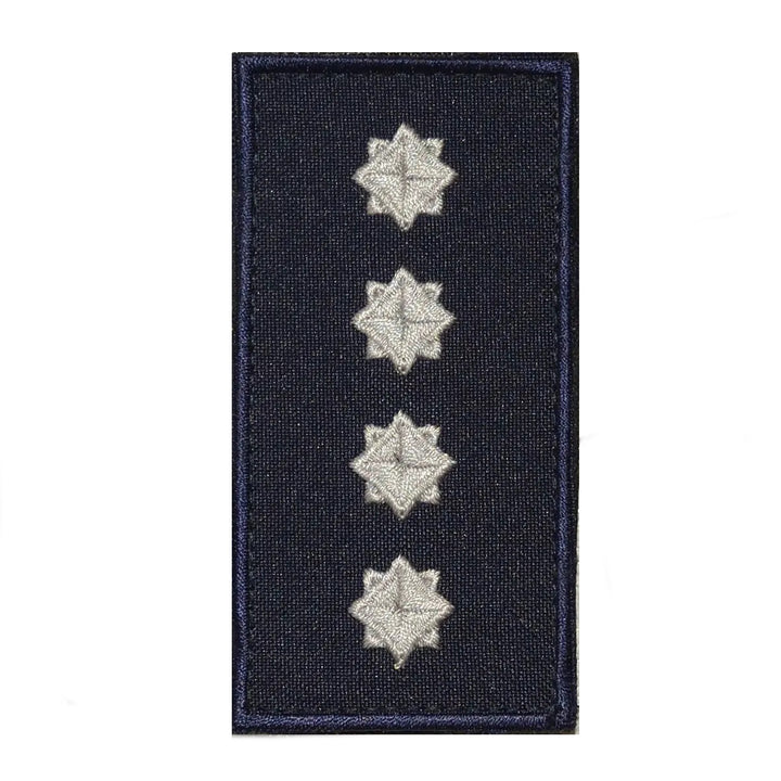 Dark Blue Velcro Captain Rank Insignia 3.9" x 2"