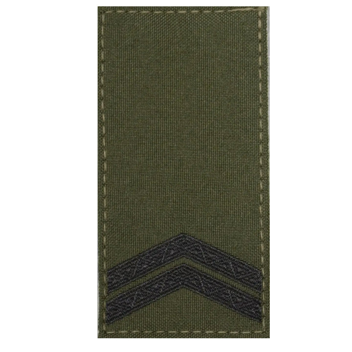 Junior Sergeant Patch with Velcro, Olive Green