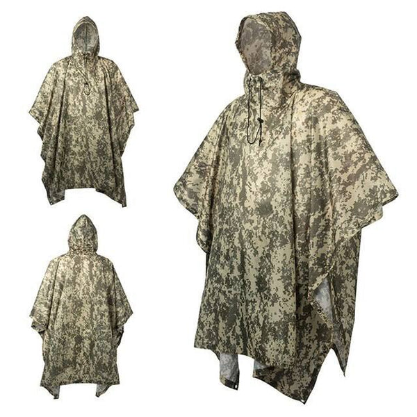 MM14 Camo Poncho Raincoat