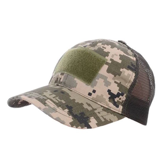 Tactical Baseball Cap with Velcro and Mesh, MM14 Camo