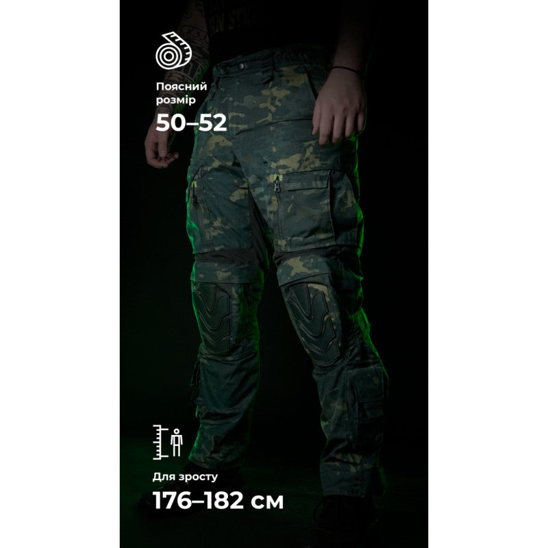 "Infantry Combat Pants Black Multicam 50-52 (Height 176-182 cm)"