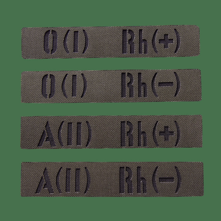 Camotec Blood Type Patch 2.5" x 13" Olive Drab
