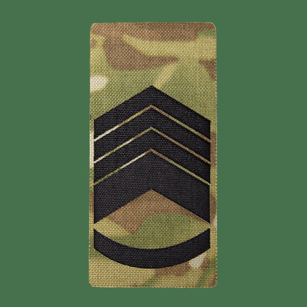 Camotec Main Master Sergeant Rank Insignia Patch, 5" x 10", Multicam