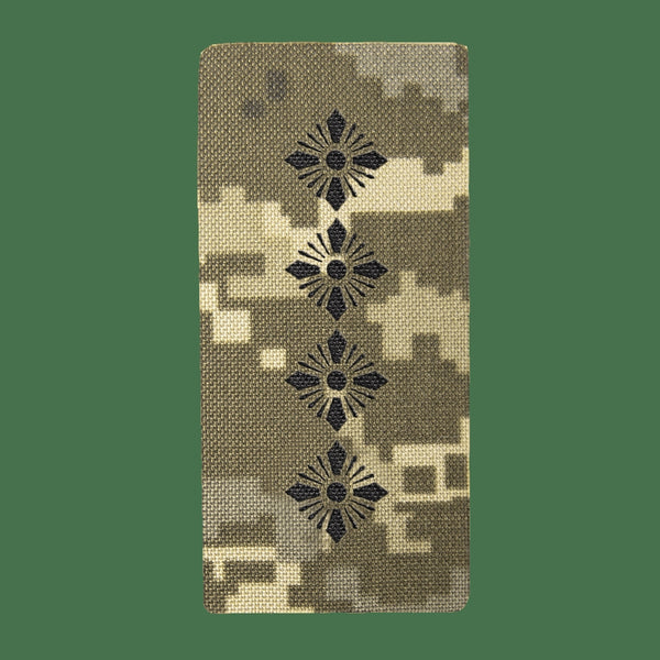 Camotec Captain Epaulet, 5" x 10", Pixel Camo