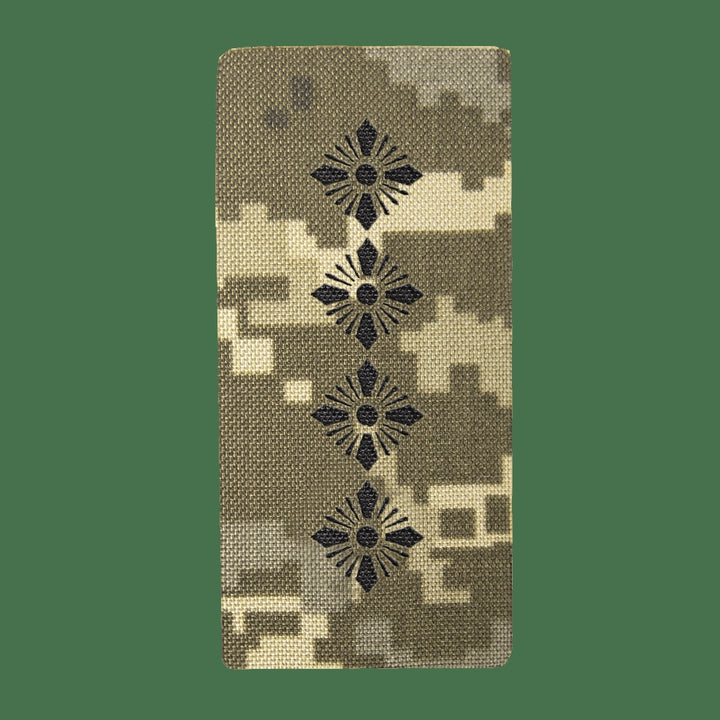 Camotec Captain Epaulet, 5" x 10", Pixel Camo