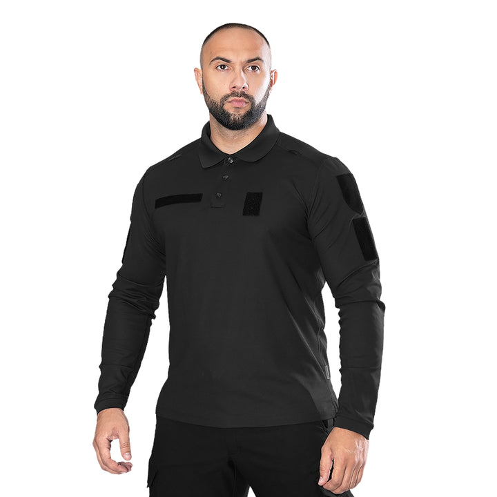 Paladin 2.0 Long Sleeve CoolPass LT Polo Shirt, Black