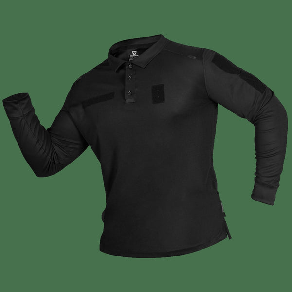 Paladin Long LT CoolPass Pique Polo Shirt, Black