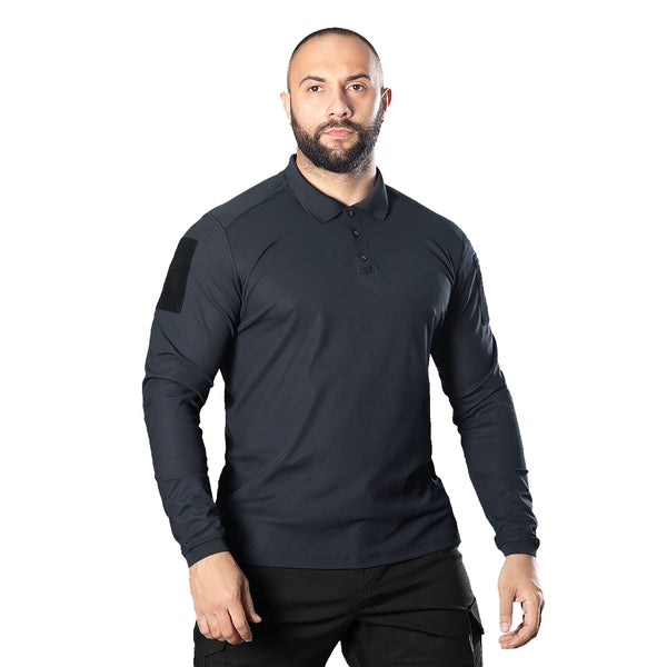 Patrol 2.0 Long Sleeve CoolPass Pique Polo Shirt, Dark Blue