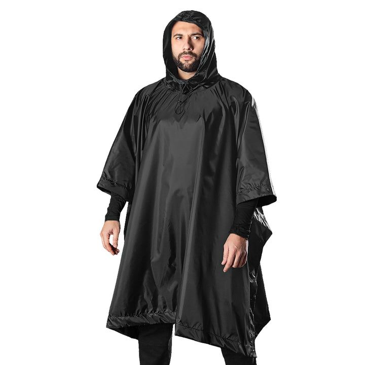 Pilgrim Black Rip-Stop Poncho