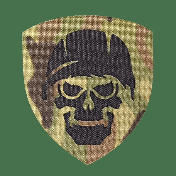 Camotec Skull In Helmet Patch (7" x 8") Multicam