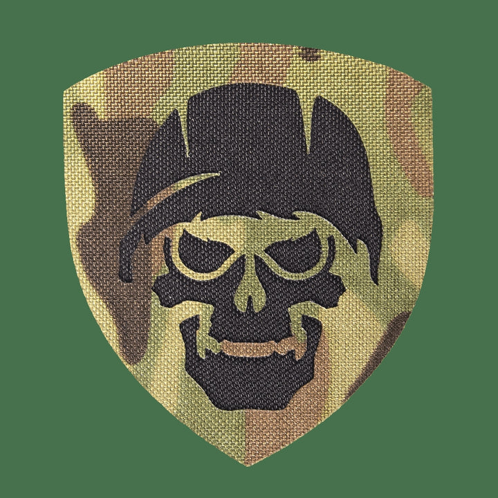 Camotec Skull In Helmet Patch (7" x 8") Multicam
