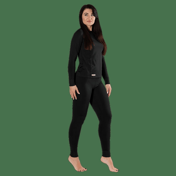 LVL1+ Pani ThermoGrid Black Thermal Underwear, Size XS