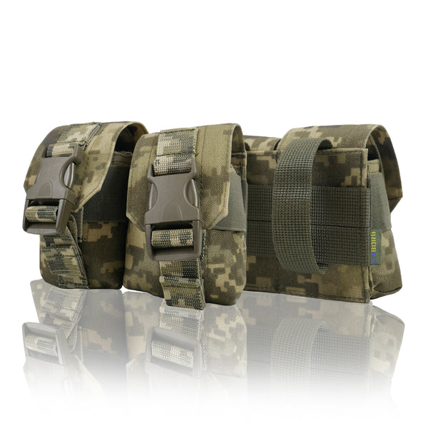 KIBORG GU Double Mag Pouch for 2 Grenades (Pixel Camo)
