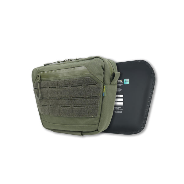 Militex GU Khaki M Kiborg Tactical Bag with Level II Ballistic Insert