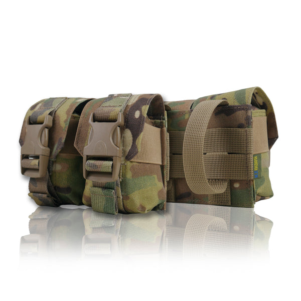 KIBORG GU Double Mag Pouch for 2 Grenades, Multicam