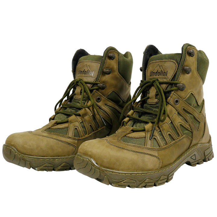 Undolini Olive Boots with Fur, Size 10 (40)