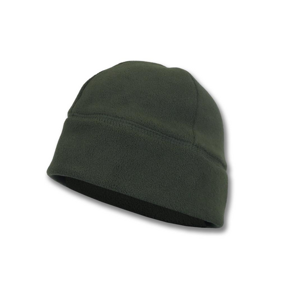 Olive Green Fleece Beanie Hat