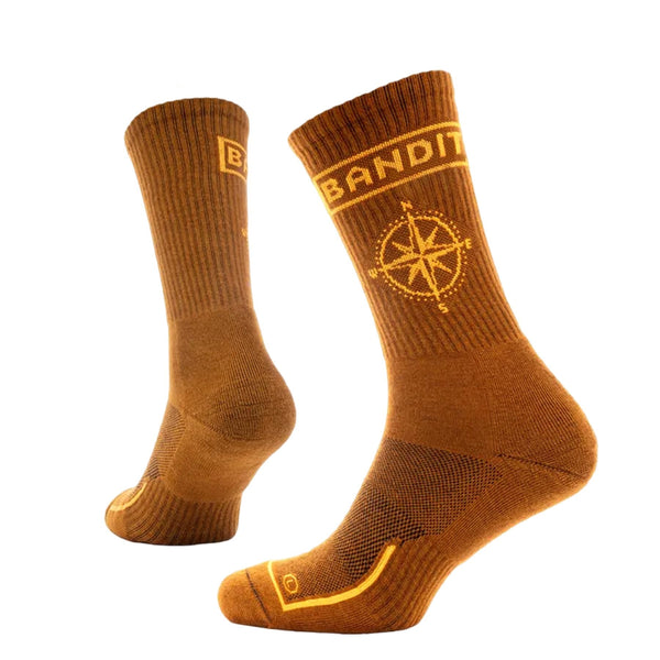 Compass Brown Trekking Socks, Size 8-10 (40-42)
