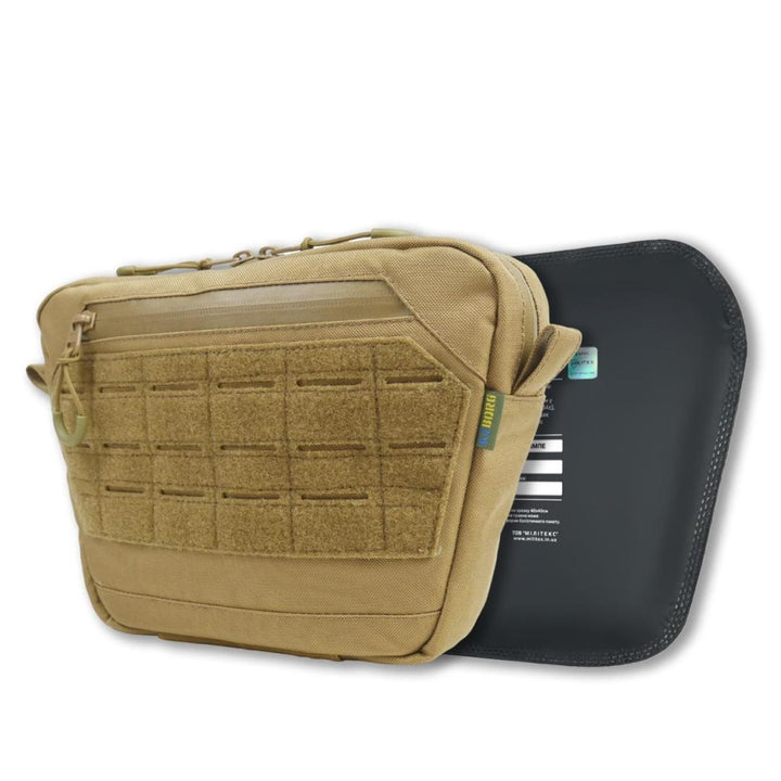 Militex Kiborg XL Tactical Sling Bag with Level 2 Ballistic Protection, Coyote