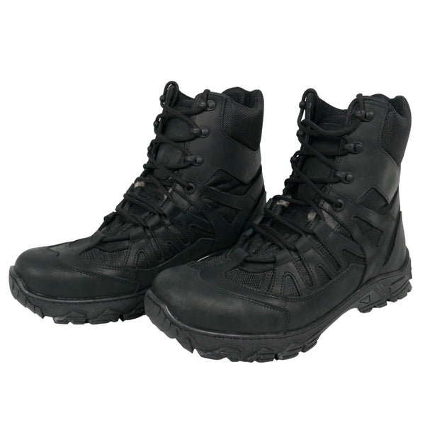 Undolini Black Leather Boots with Fur, Size 10 (EU 40)