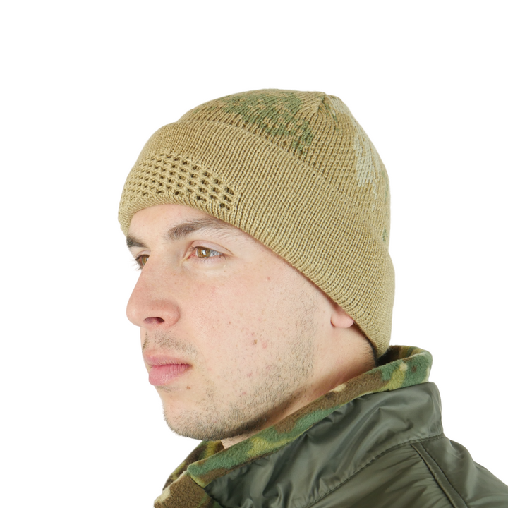 Coyote Pixel Knit Balaclava