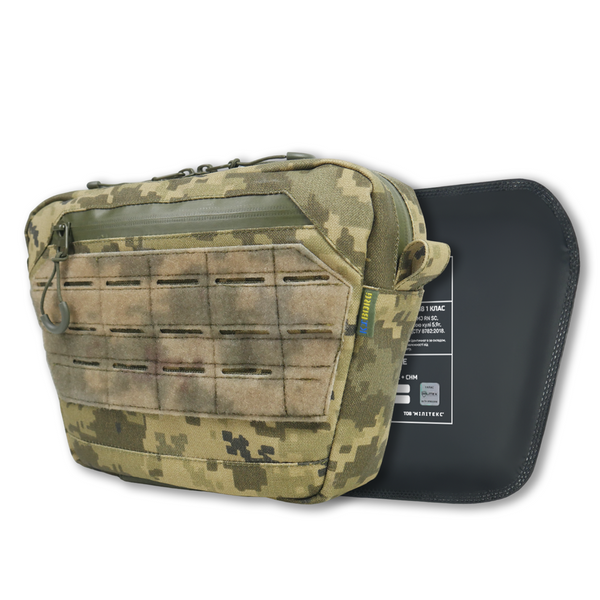 Kiborg GU XL Tactical Bag with Level 1 Ballistic Insert, Cordura Pixel