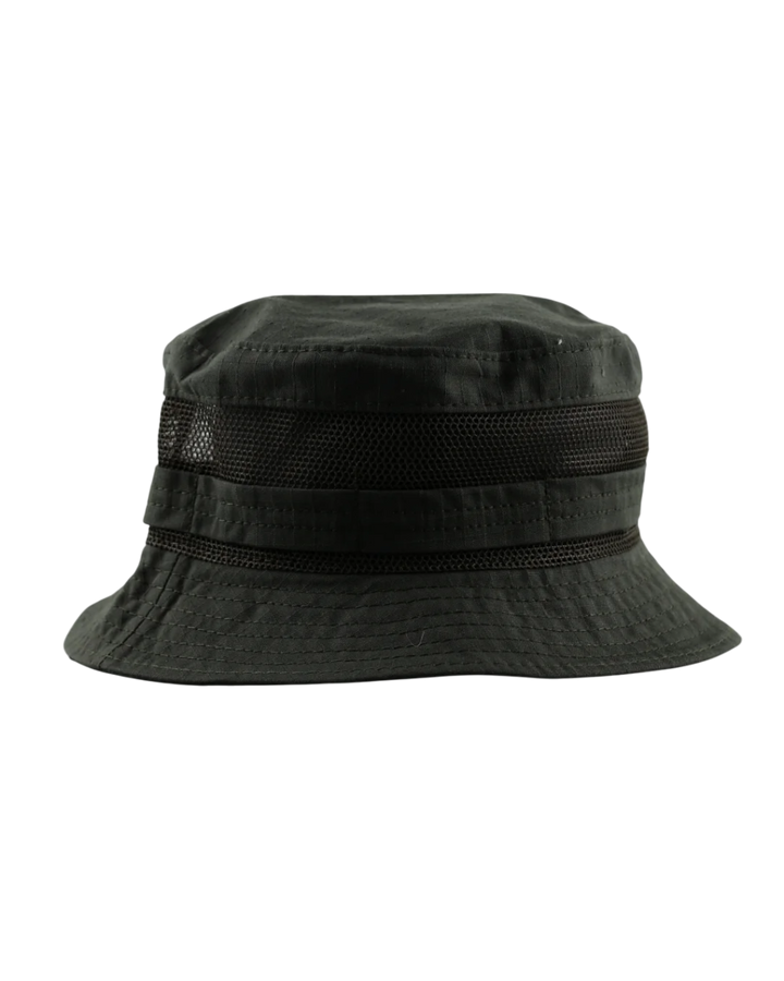 Summer Olive Rip-Stop Bucket Hat with Mesh