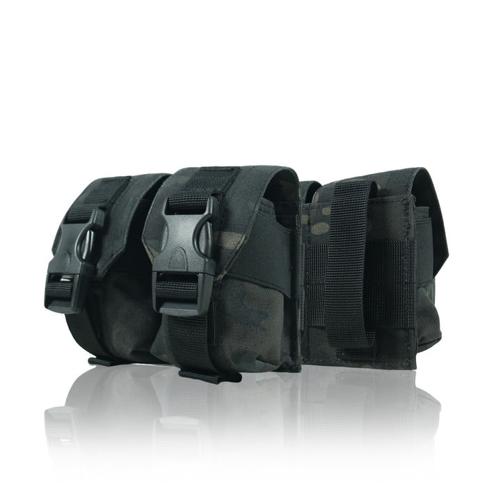 Kiborg GU Double Mag Pouch for 2 Grenades, Black Multicam
