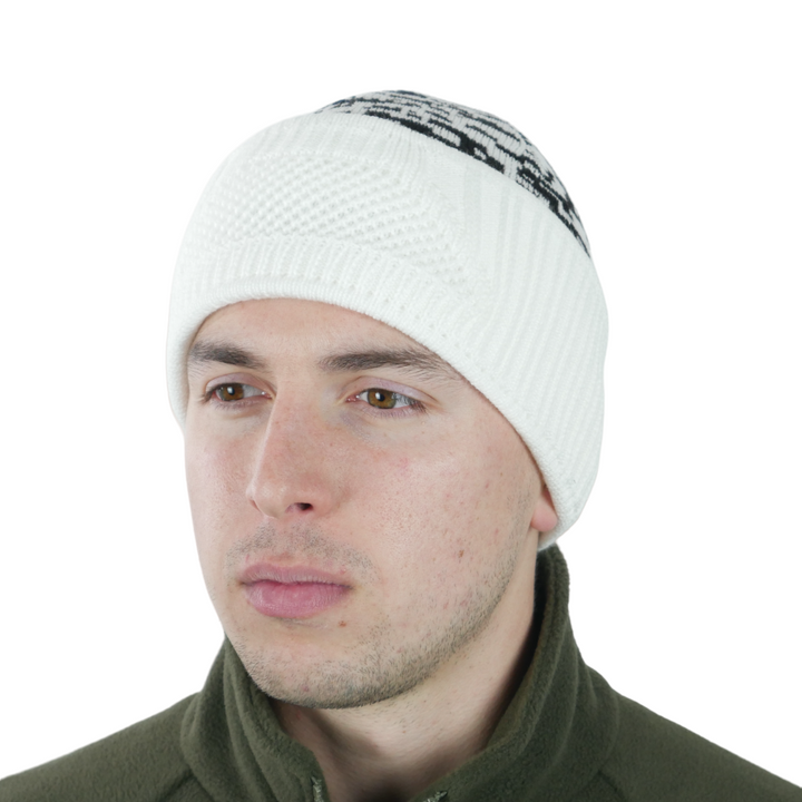 White Pixel Knit Balaclava