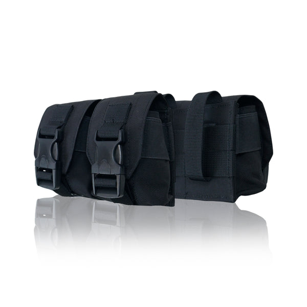 Kiborg GU Double Mag Pouch for 2 Grenades, Black