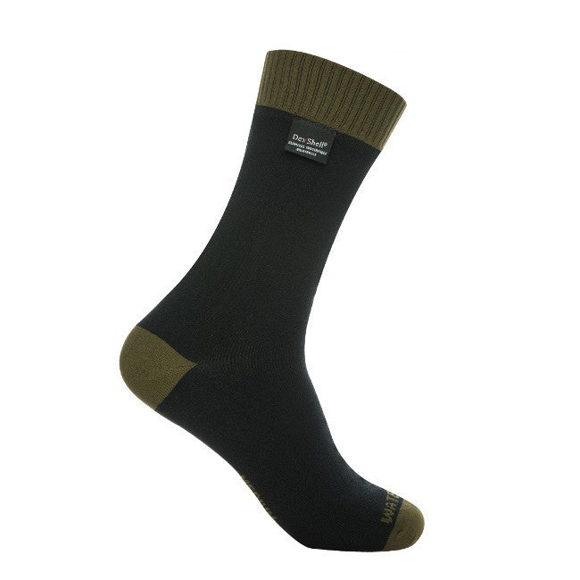 Dexshell Thermlite Waterproof Socks, Size S, Green Stripe