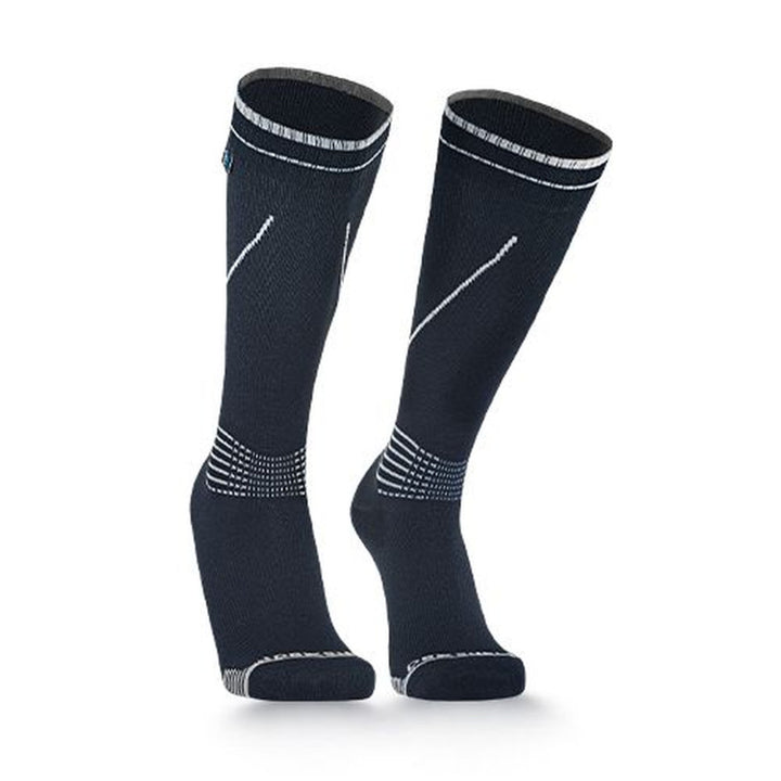 Dexshell Longlite 2.0 Waterproof Socks, Gray Stripes, Size M (39-42)